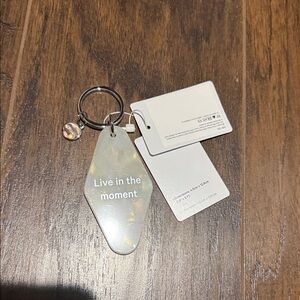 Lululemon Athletica Iridescent Keychain with Message